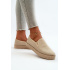 Dámske béžové espadrilky na platforme Naloenma - Béžová