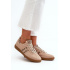 Zazoo N1068 Semišové Nízke Dámske Tenisky Beige - Béžová
