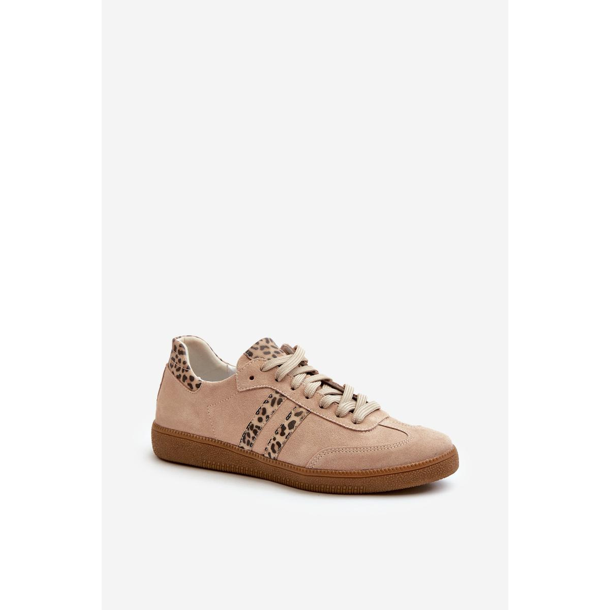 Zazoo N1068 Semišové Nízke Dámske Tenisky Beige - Béžová