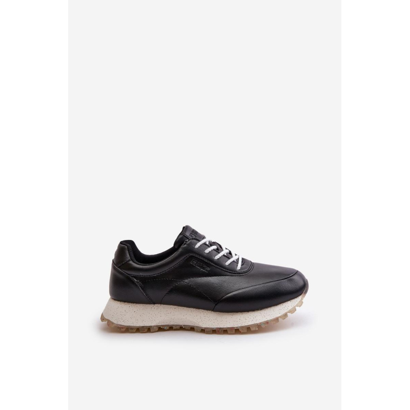 Dámske Sneakers Športová Obuv Z Eko Kože Big Star OO274024 Hi-Poly System Čierne - Čierna