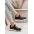 Dámske Sneakers Športová Obuv Z Eko Kože Big Star OO274024 Hi-Poly System Čierne - Čierna