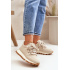 Športové Topánky Sneakers Na Platforme Z Eko Kože Béžové Riadella - Béžová