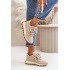 Športové Topánky Sneakers Na Platforme Z Eko Kože Béžové Riadella - Béžová
