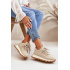 Športové Topánky Sneakers Na Platforme Z Eko Kože Béžové Riadella - Béžová