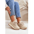 Športové Topánky Sneakers Na Platforme Z Eko Kože Béžové Riadella - Béžová