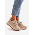 Športové Topánky Sneakers Na Platforme Z Eko Kože Béžové Riadella - Béžová