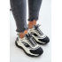 Kožené Dámske Sneakersy Na Platforme Big Star OO274A220 HI-POLY SYSTEM Biela-Čierna - Čierna || Biela