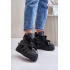 Kožené Dámske Sneakersy Na Masívnej Platforme CheBello 4561 Čierne - Čierna