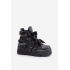 Kožené Dámske Sneakersy Na Masívnej Platforme CheBello 4561 Čierne - Čierna