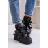 Kožené Dámske Sneakersy Na Masívnej Platforme CheBello 4561 Čierne - Čierna