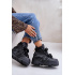 Kožené Dámske Sneakersy Na Masívnej Platforme CheBello 4561 Čierne - Čierna
