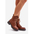 Zateplené boots workery na zips hnedé Leairae - Odtiene hnedej a béžovej