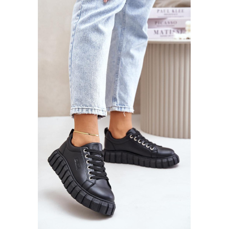 Zateplené Dámske Sneakersy Big Star MM274618 Čierne - Čierna