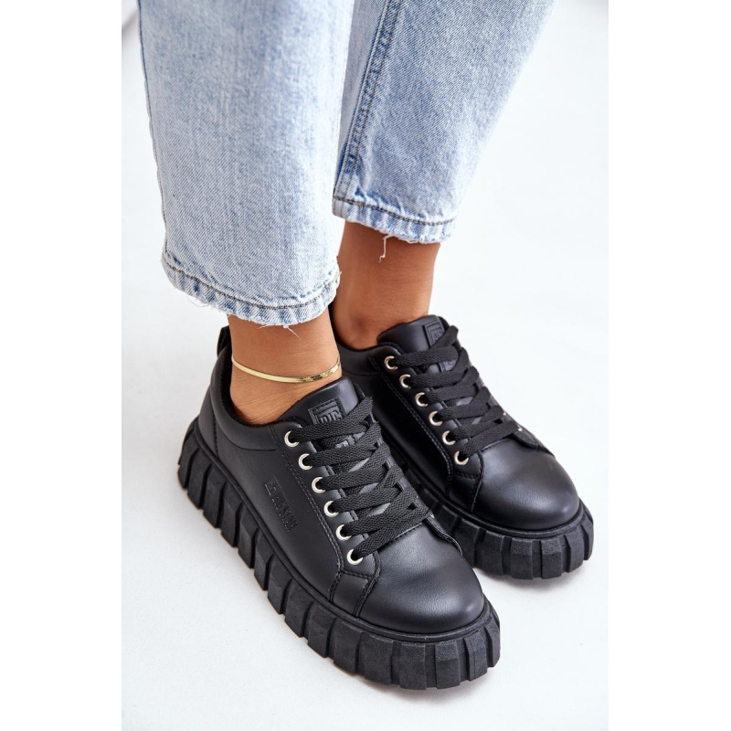 Zateplené Dámske Sneakersy Big Star MM274618 Čierne - Čierna