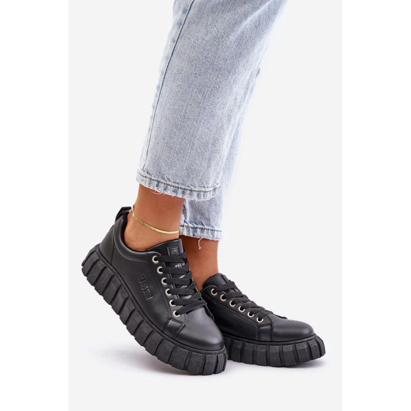 Zateplené Dámske Sneakersy Big Star MM274618 Čierne - Čierna