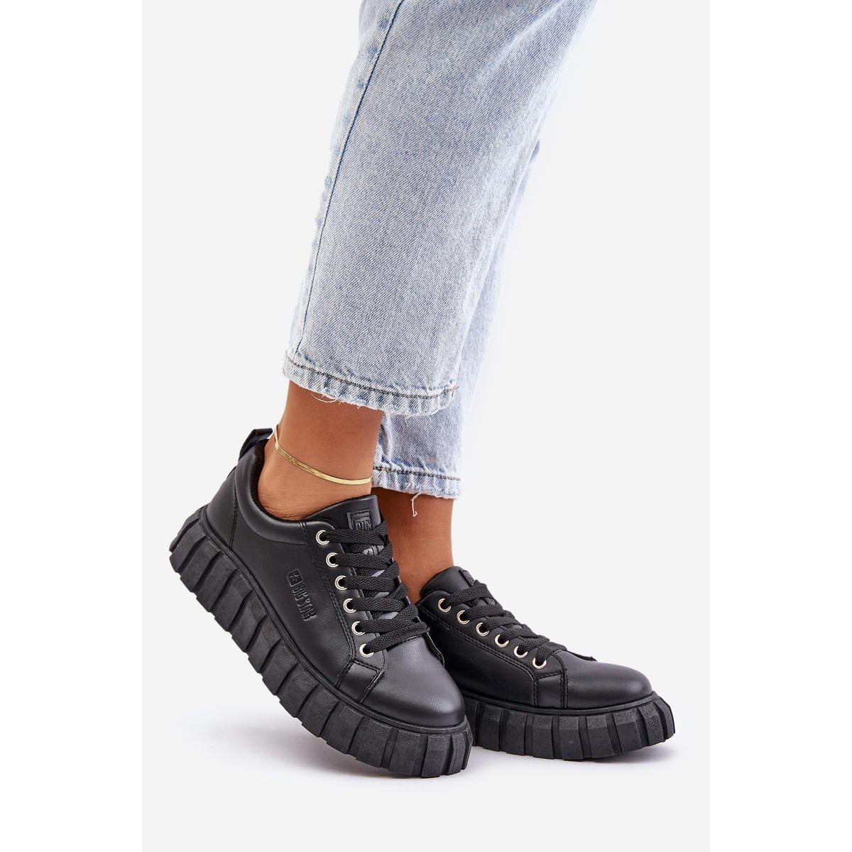 Zateplené Dámske Sneakersy Big Star MM274618 Čierne - Čierna