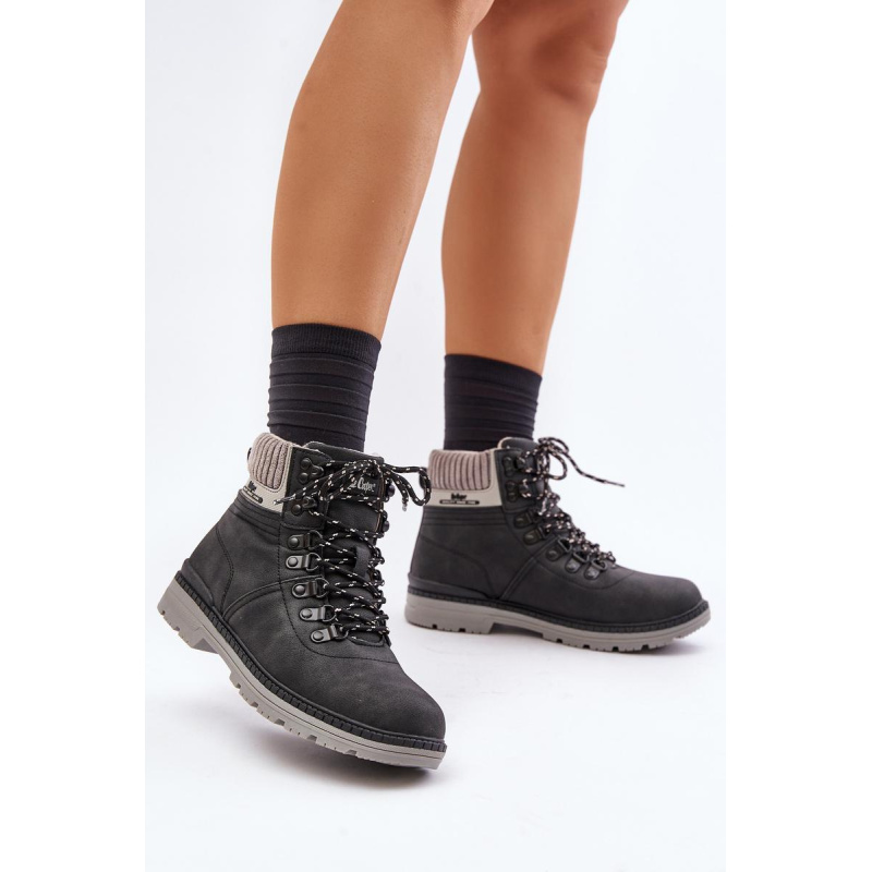 Zateplené Dámske Čižmy Lee Cooper Čierne LCJ-24-03-3043 - Čierna