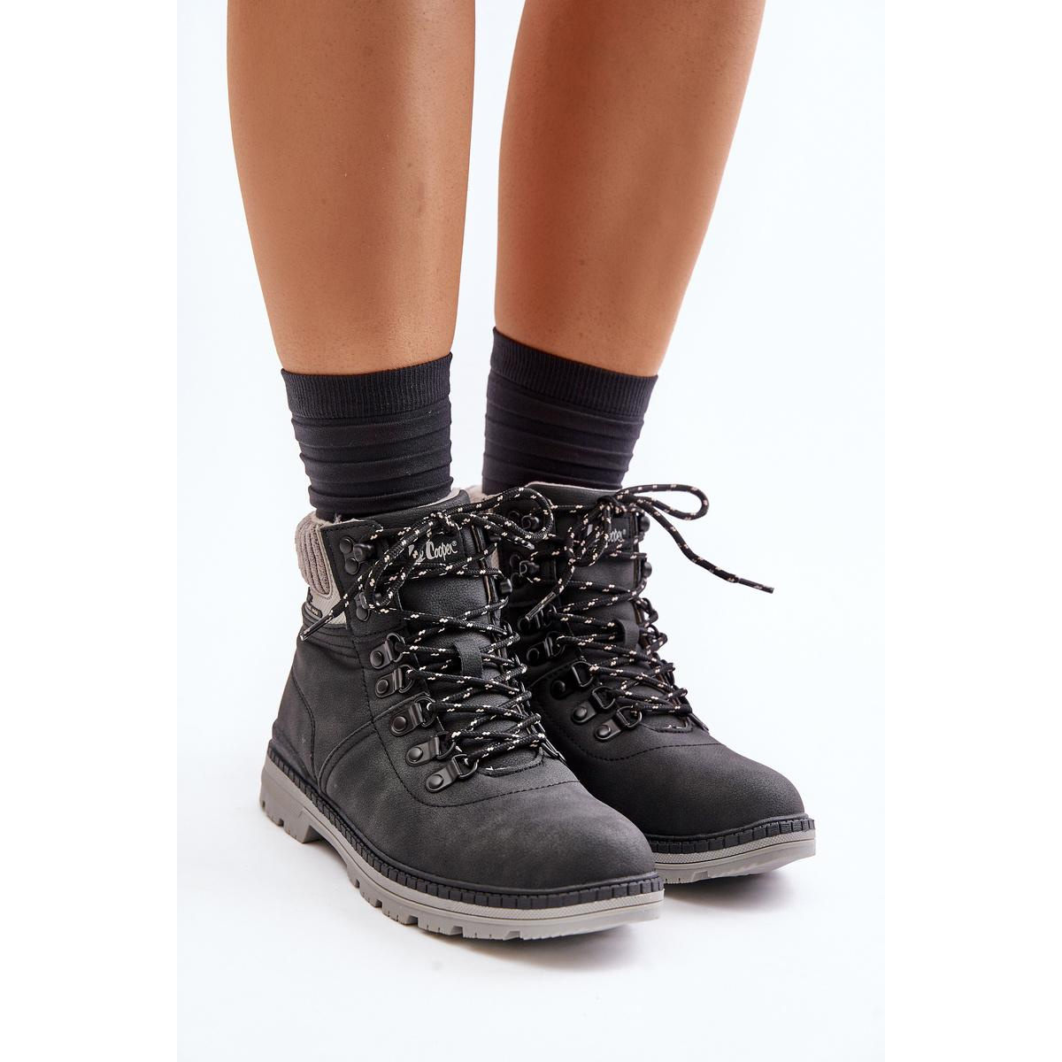Zateplené Dámske Čižmy Lee Cooper Čierne LCJ-24-03-3043 - Čierna