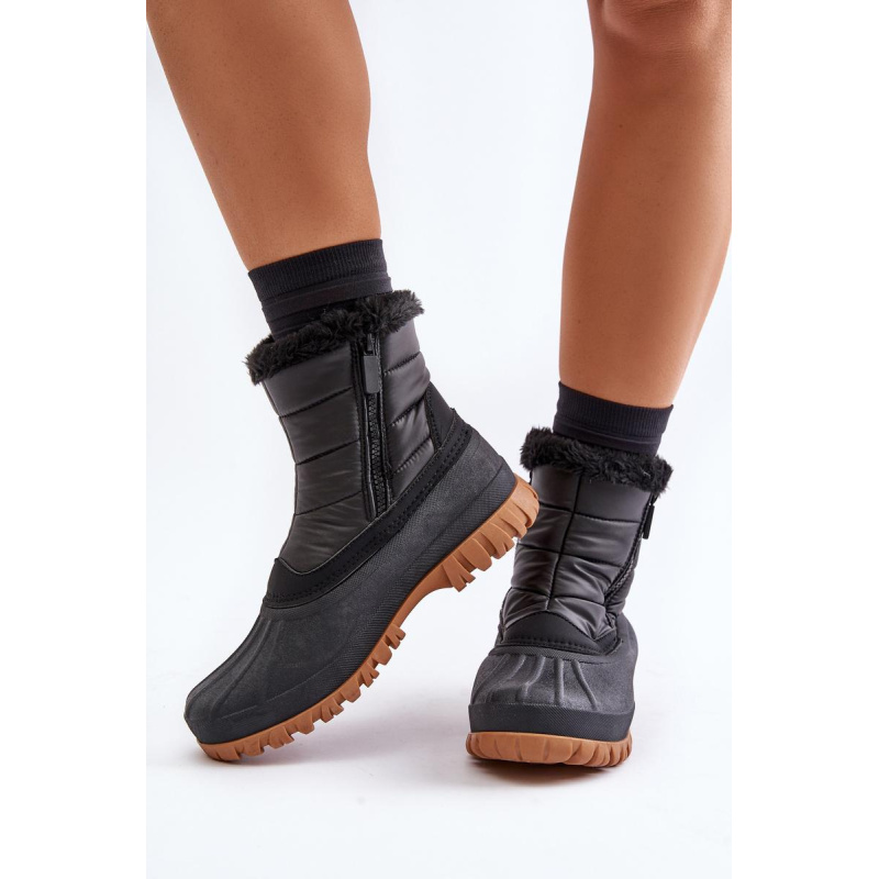 Dámske Zateplené Snehové Topánky Na Zips Lee Cooper LCJ-24-44-2866 Čierne