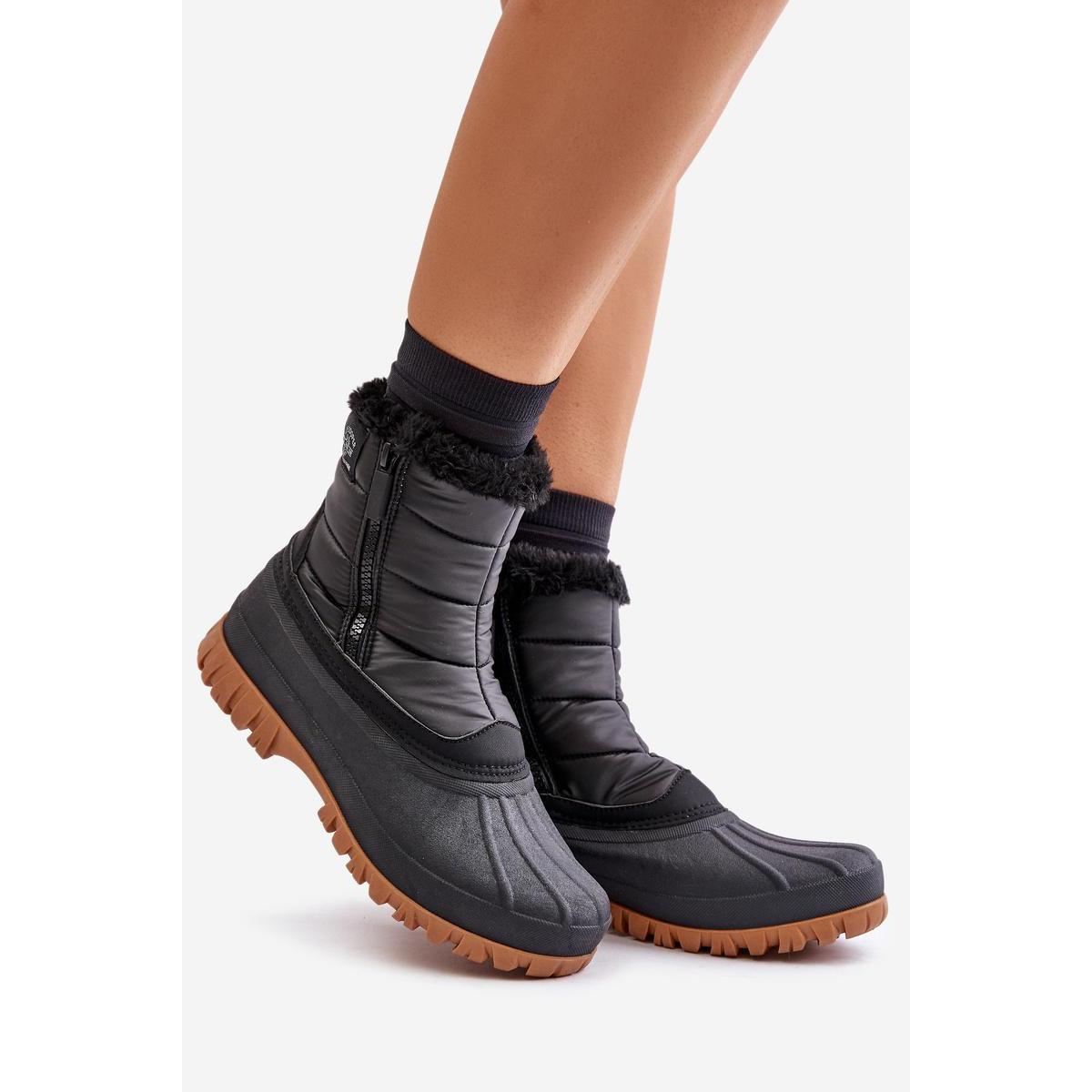 Dámske Zateplené Snehové Topánky Na Zips Lee Cooper LCJ-24-44-2866 Čierne