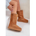 Vysoké Snehové Topánky Na Platforme Big Star OO274893 Camel - Odtiene hnedej a béžovej