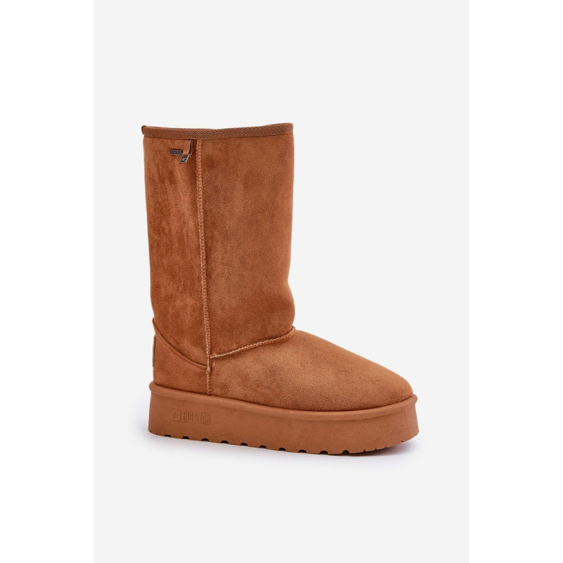 Vysoké Snehové Topánky Na Platforme Big Star OO274893 Camel - Odtiene hnedej a béžovej