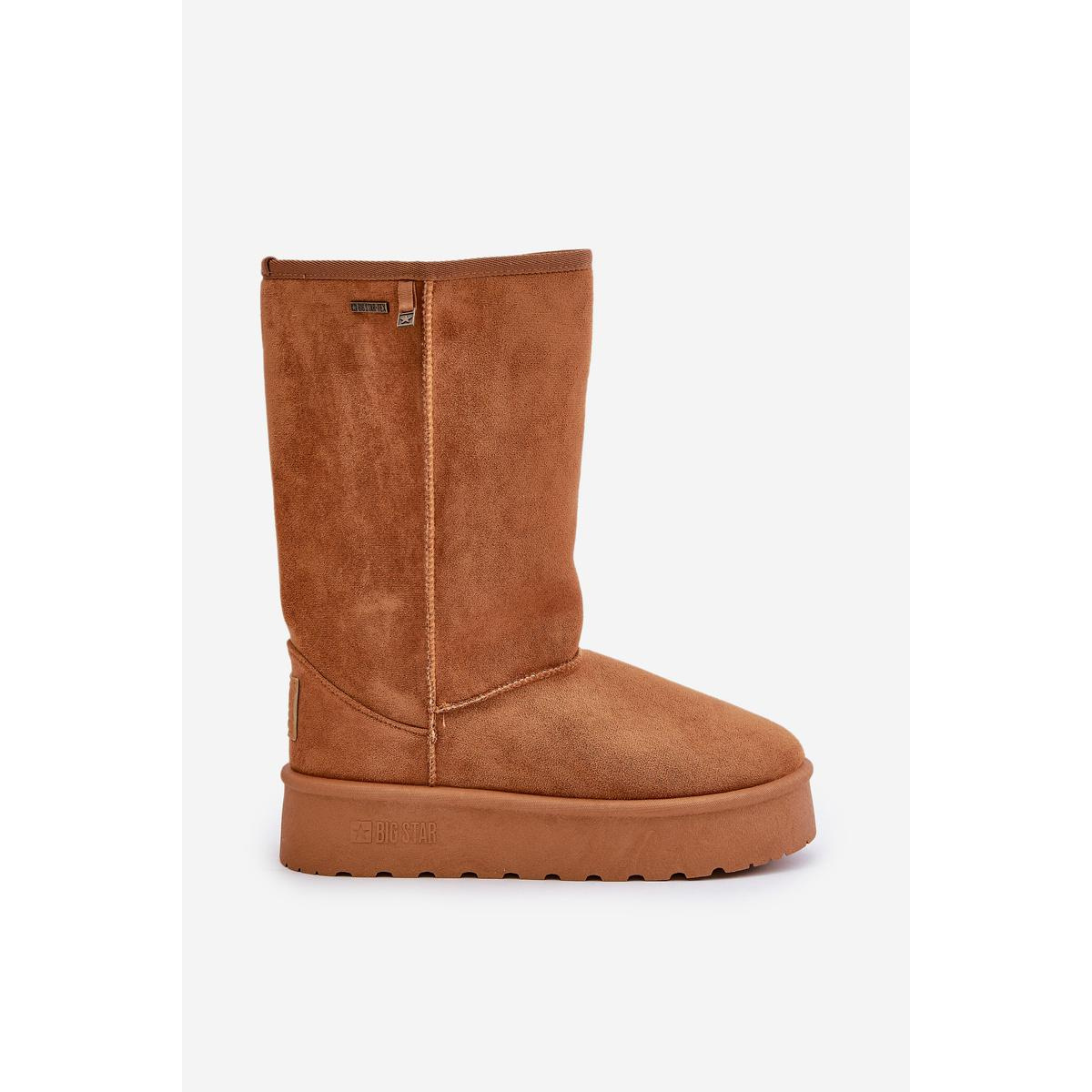 Vysoké Snehové Topánky Na Platforme Big Star OO274893 Camel - Odtiene hnedej a béžovej