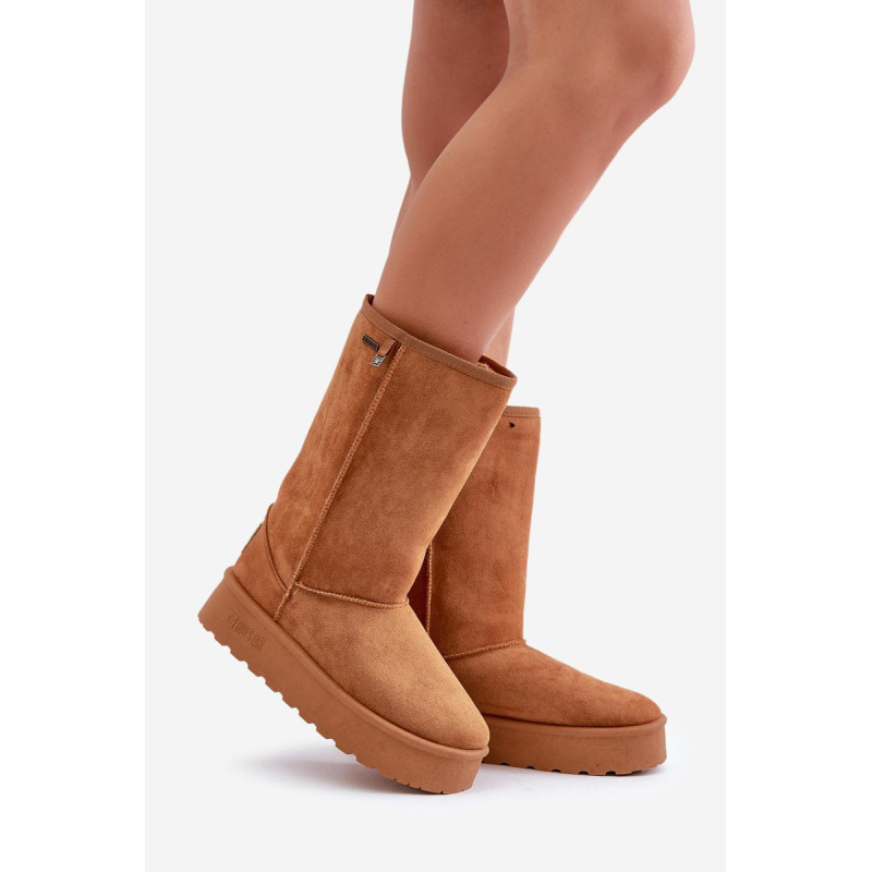 Vysoké Snehové Topánky Na Platforme Big Star OO274893 Camel - Odtiene hnedej a béžovej