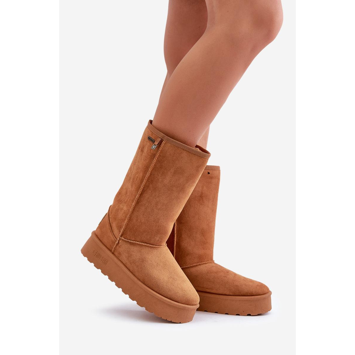 Vysoké Snehové Topánky Na Platforme Big Star OO274893 Camel - Odtiene hnedej a béžovej