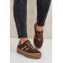 Zazoo N1176 Semišové Sneakers Na Platforme Leopard Čokoládové - Odtiene hnedej a béžovej