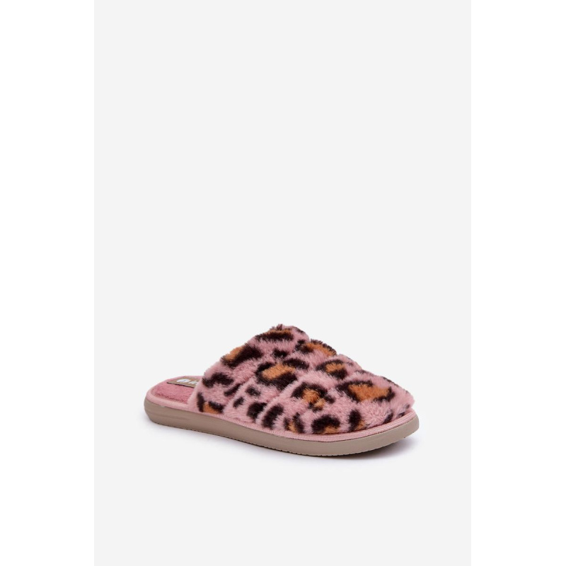 Dámske Kožušinové Papuče Leopard Inblu EK000008 Ružové - Odtiene ružovej