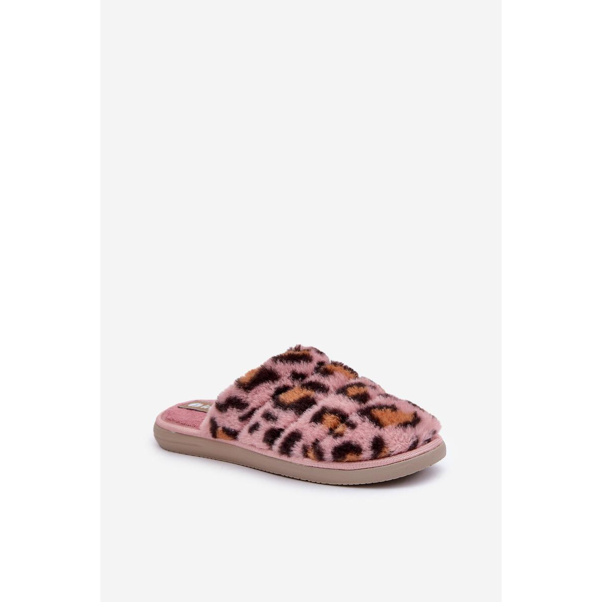 Dámske Kožušinové Papuče Leopard Inblu EK000008 Ružové - Odtiene ružovej