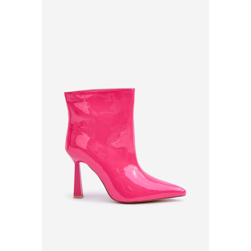 Lakované Čižmy Na Špic Slip-On Fuchsie Seliri - Odtiene ružovej