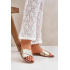 Kožené dámske papuče Lewski Shoes 3682 zlaté - Zlatá