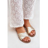 Kožené dámske papuče Lewski Shoes 3682 zlaté - Zlatá