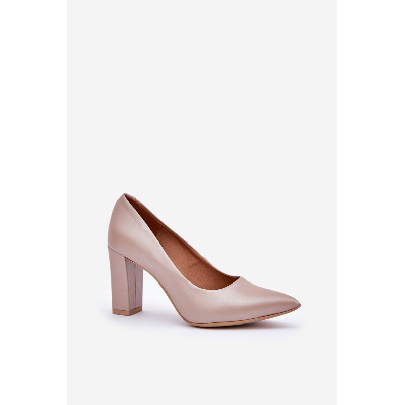 Saténové lodičky Lewski Shoes 2453 Béžové - Béžová