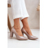 Saténové lodičky Lewski Shoes 2453 Béžové - Béžová