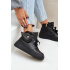 Vysoké sneakers s vreckom na platforme čierne Saramis - Čierna