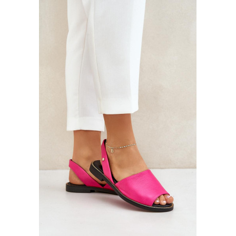 Kožené Šľapky Fuksia Zazoo 40327 - Odtiene ružovej