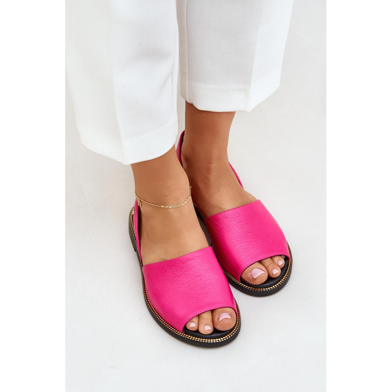 Kožené Šľapky Fuksia Zazoo 40327 - Odtiene ružovej