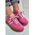 Zazoo N1068S4 Dámske Semišové Tenisky Na Platforme Fuksia - Odtiene ružovej
