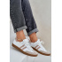 Zazoo N1068 Kožené Nízke Sneakers Dámske Béžové - Béžová