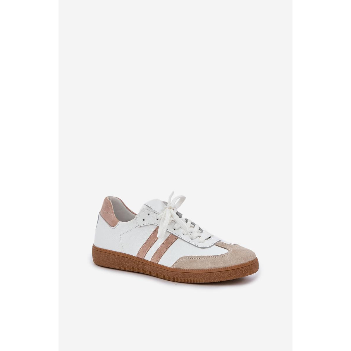Zazoo N1068 Kožené Nízke Sneakers Dámske Béžové - Béžová
