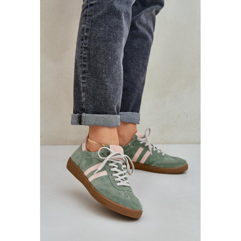 Zelené Nízke Dámske Sneakers Zamatové Zazoo - Odtiene zelenej