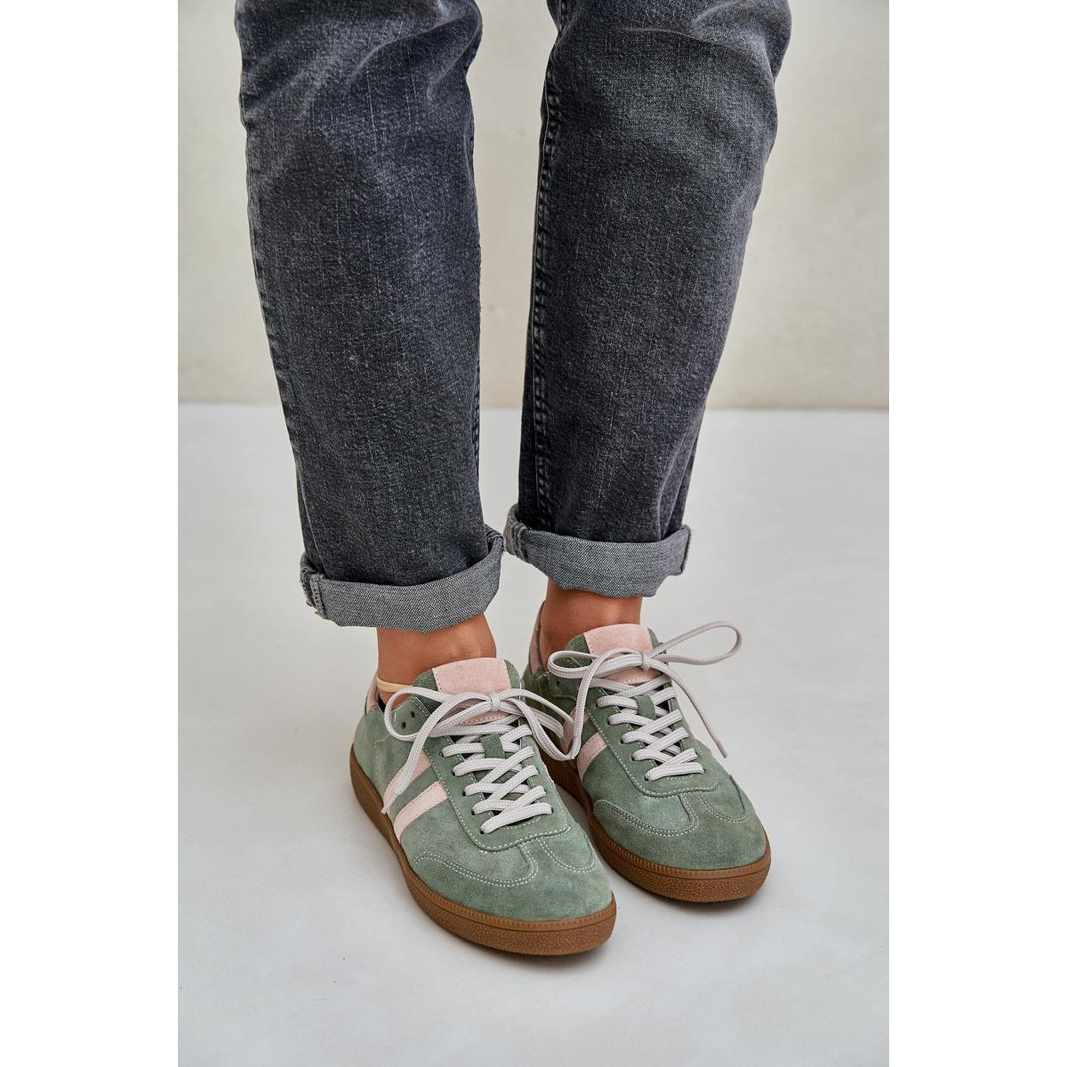 Zelené Nízke Dámske Sneakers Zamatové Zazoo - Odtiene zelenej