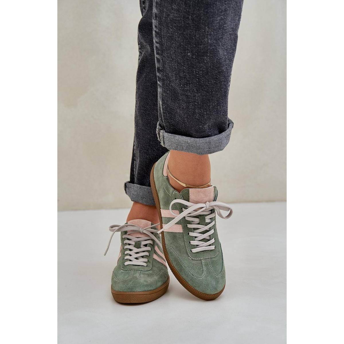 Zelené Nízke Dámske Sneakers Zamatové Zazoo - Odtiene zelenej
