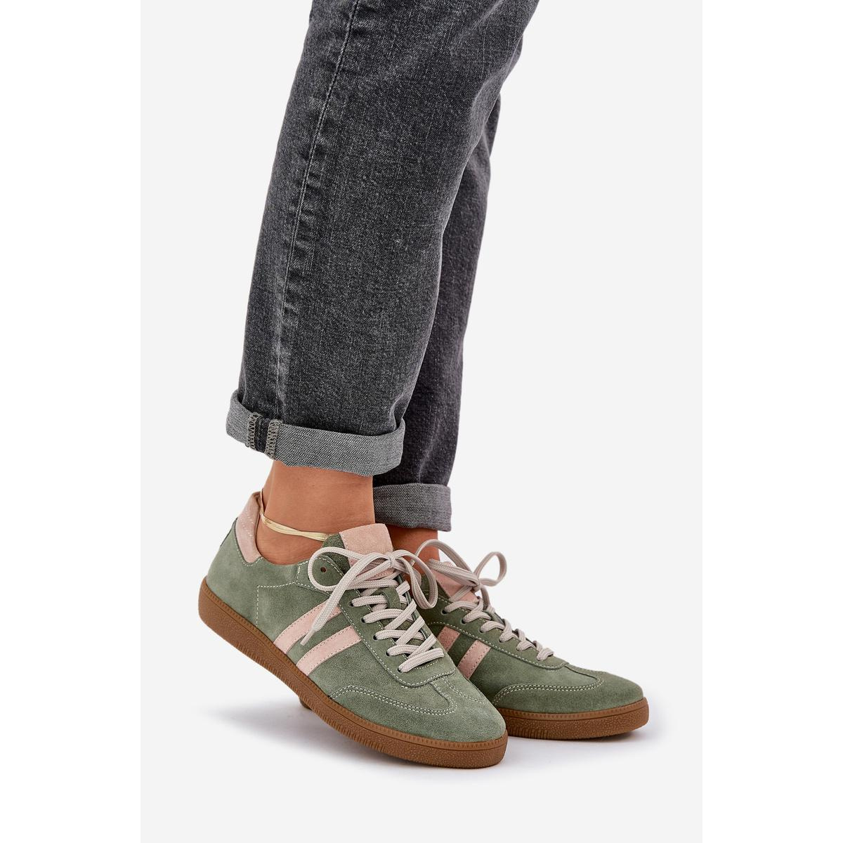 Zelené Nízke Dámske Sneakers Zamatové Zazoo - Odtiene zelenej