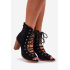 Sandal Na Opätku S Holienkou A Šnurovaním Čierne Ivelseki - Čierna