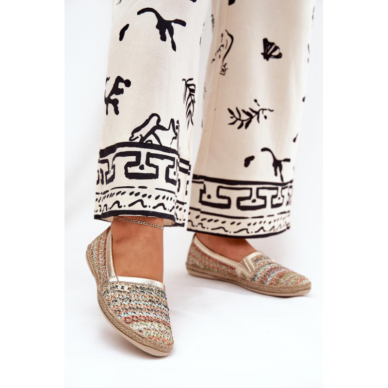Elegantné Kožené Espadrilky S Pletením Multikolor Zazoo 10178 - Viacfarebné