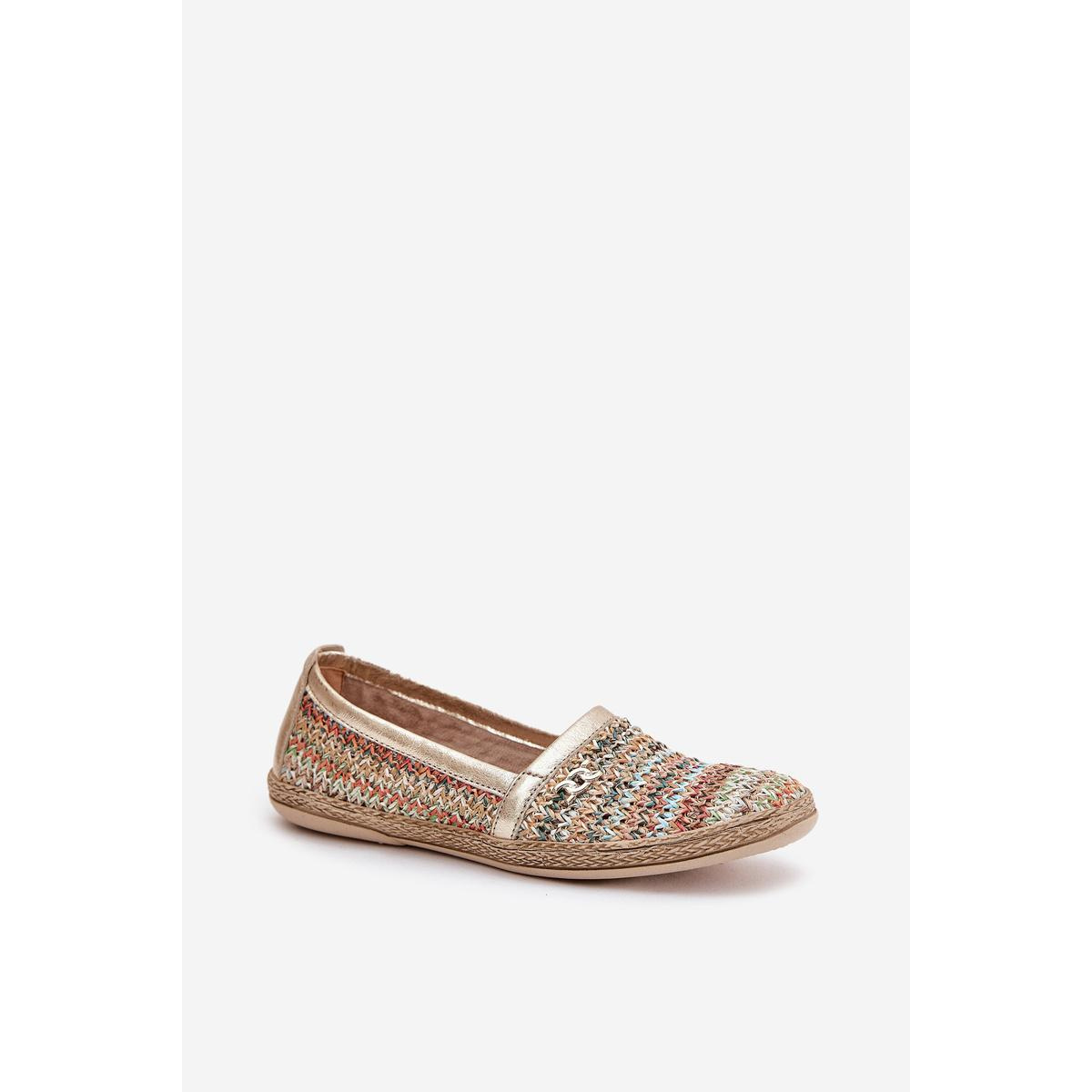 Elegantné Kožené Espadrilky S Pletením Multikolor Zazoo 10178 - Viacfarebné